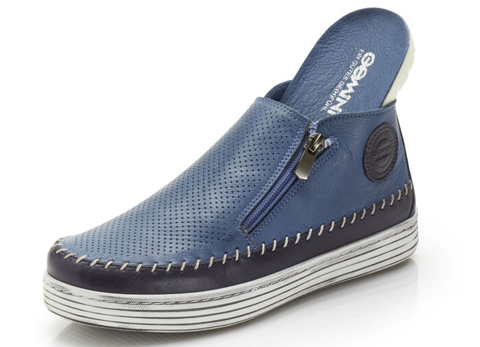 Gemini laarsje met decoratieve perforatie JEANS