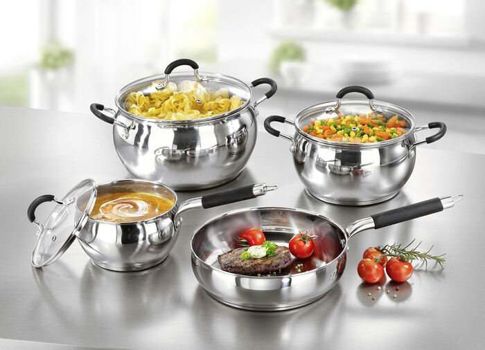 Roestvrijstalen pannenset voor een geweldige prijs ROESTVRIJ STAAL