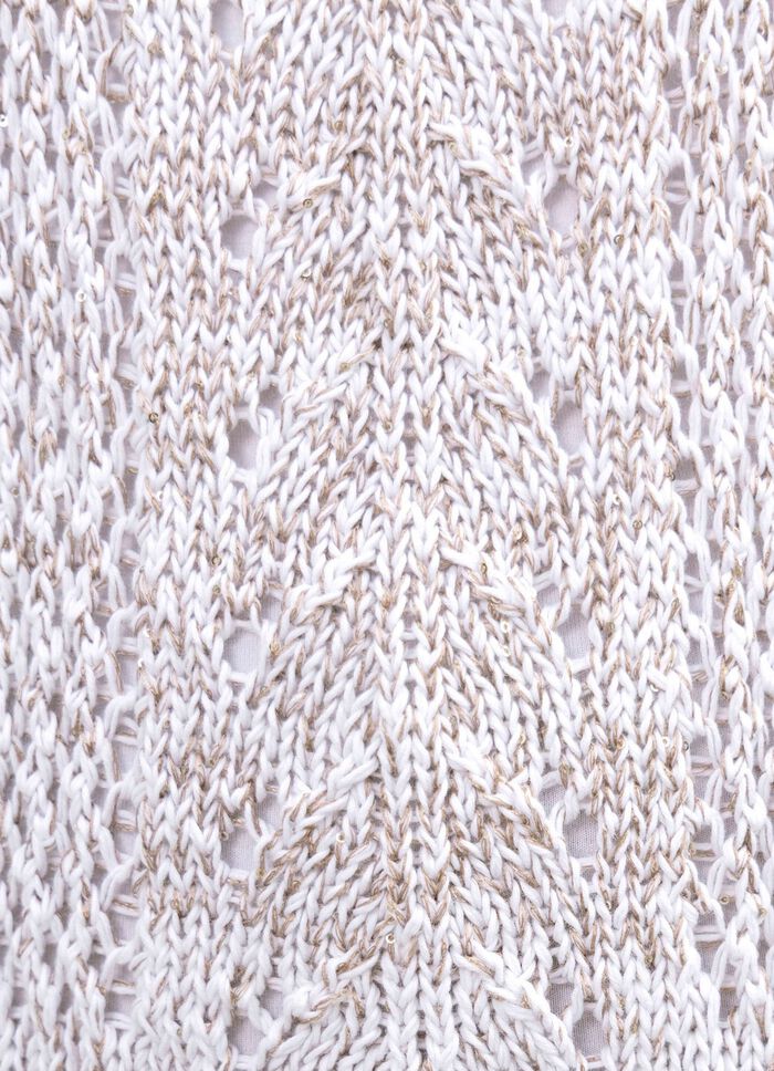 Trui-vest met elegant, glanzend paillettengaren 