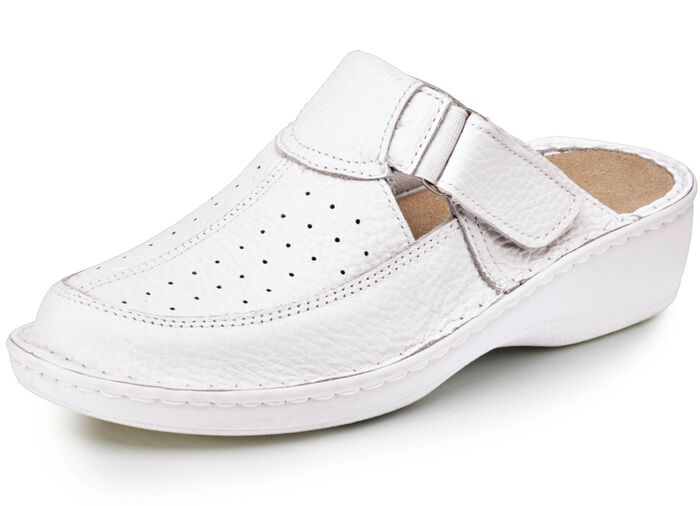 ELENA EDEN klomp van generfd rundnappaleer WIT