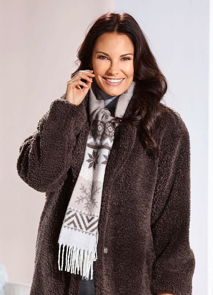 Sjaal met sneeuwvlokmotief 