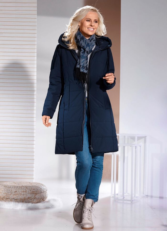 Korte jas met vaste capuchon 