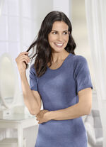 Permatherm-shirt JEANSBLAUW GEMÊLEERD