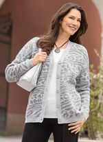 Cardigan met dierenprint 