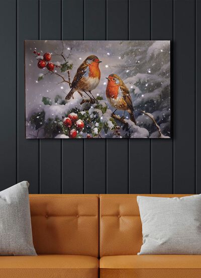 LED-canvasfoto op batterijen 