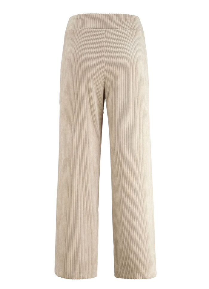 Broek in modieuze verkorte lengte LICHTBEIGE