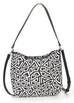 Collezione Alessandro tas gemaakt van effectief bedrukt synthetisch materiaal ZWART-WIT