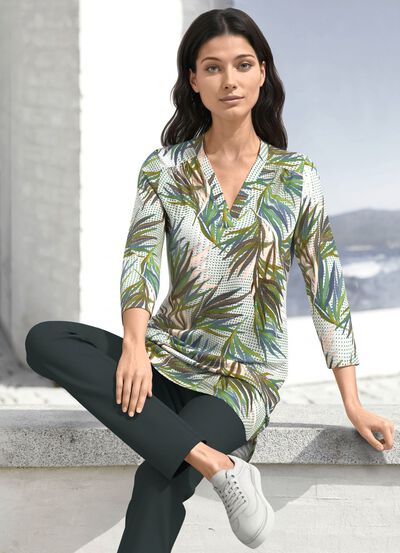 Shirt tuniek met viscose 