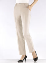 Broek met decoratieve afwerking ECRU