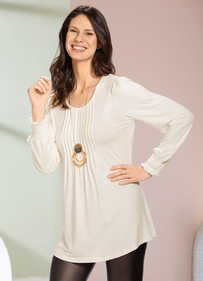Shirttuniek met mooie manchetten 
