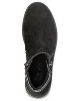 ELENA EDEN, gevoerde dames enkellaarsjes, winterschoenen, breedte H, met uitneembaar voetbed ZWART