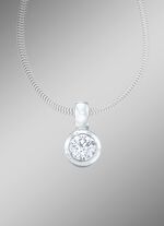 Hanger in witgoud met briljantgeslepen diamant 