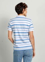 Poloshirt met contrasterende geribbelde manchetten 