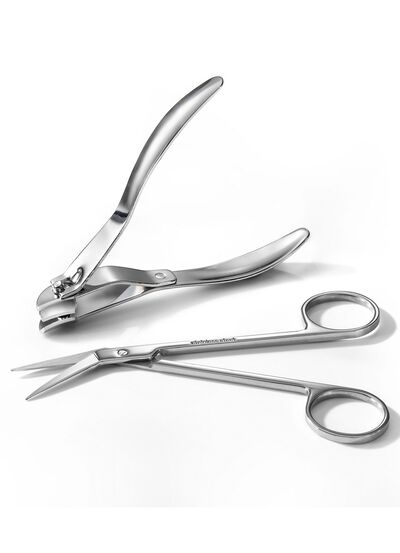 Mani-/pedicureset, roestvrij, 2 stuks 