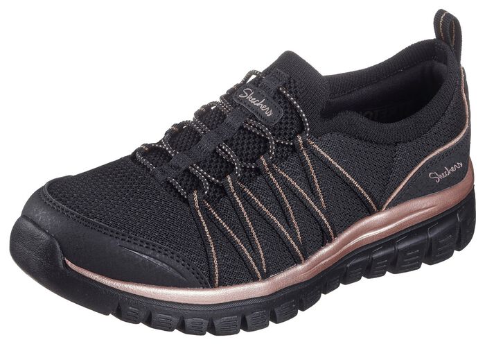 SKECHERS, trendy damespantoffels, gemaakt van gebreid meshmateriaal 