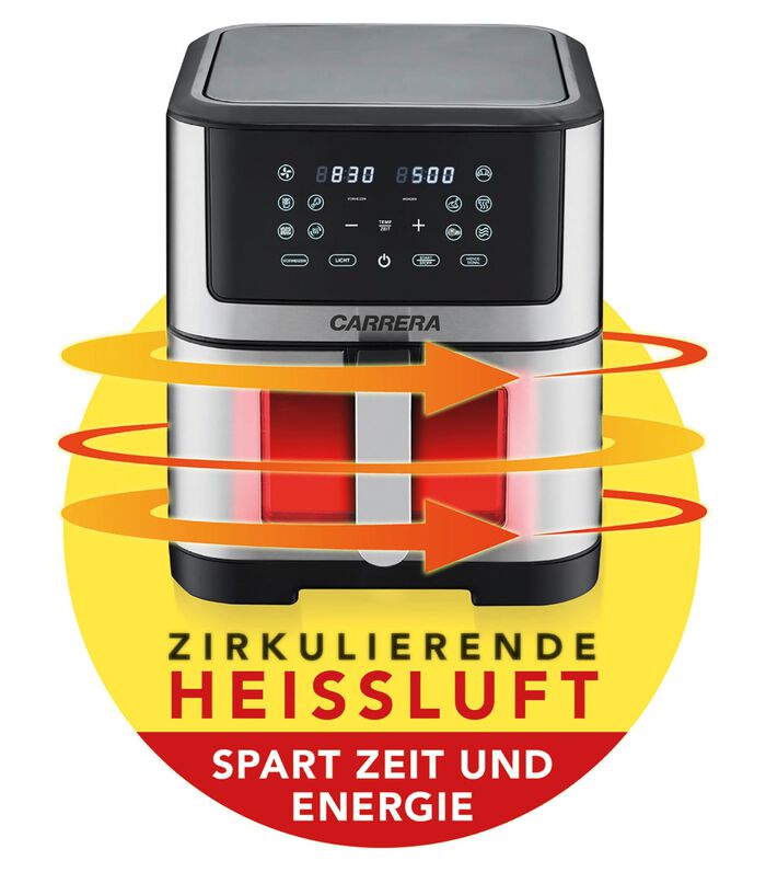 Digitale heteluchtfriteuse met LED-touchdisplay 