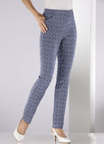 Elegante broek van Adelina MARINE-ECRU