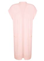 Lang kasjmier gebreid vest 