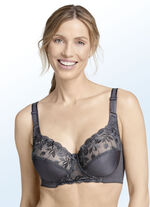 Miss Mary beugelbeha met geborduurd bloementule-kant aan de voorkant GRAFIET
