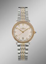 Dugena quartz dameshorloge met roestvrijstalen bandkast 