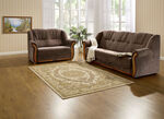 Gestoffeerd meubel met een comfortabele, hoogpolige stoffen bekleding BRUIN