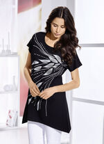 Lang shirt met contrastprint 