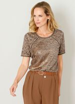 Shirt met mesh-inzetstukken 