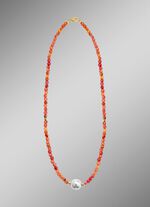 Ketting met parelglans en edelsteenglans 