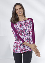 Shirt met 3/4-lange kimonomouwen 