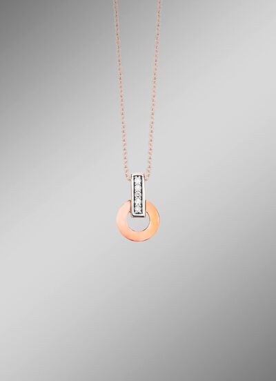 Moderne hanger met 5 diamanten 