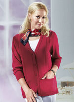 Vest met kabelstrepen ROOD