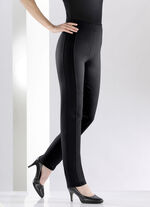 Broek met nauwsluitende deelnaden ZWART