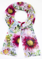 Sjaal met bloemenmotieven 
