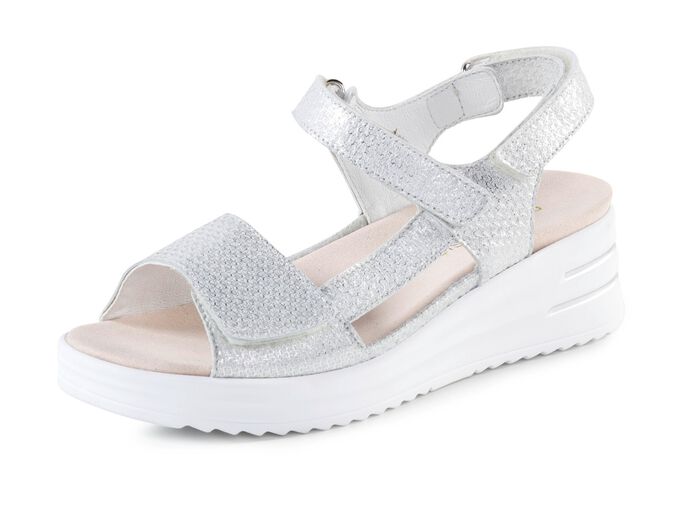 Ranger-sandaal met effectief reli&euml;f ZILVER