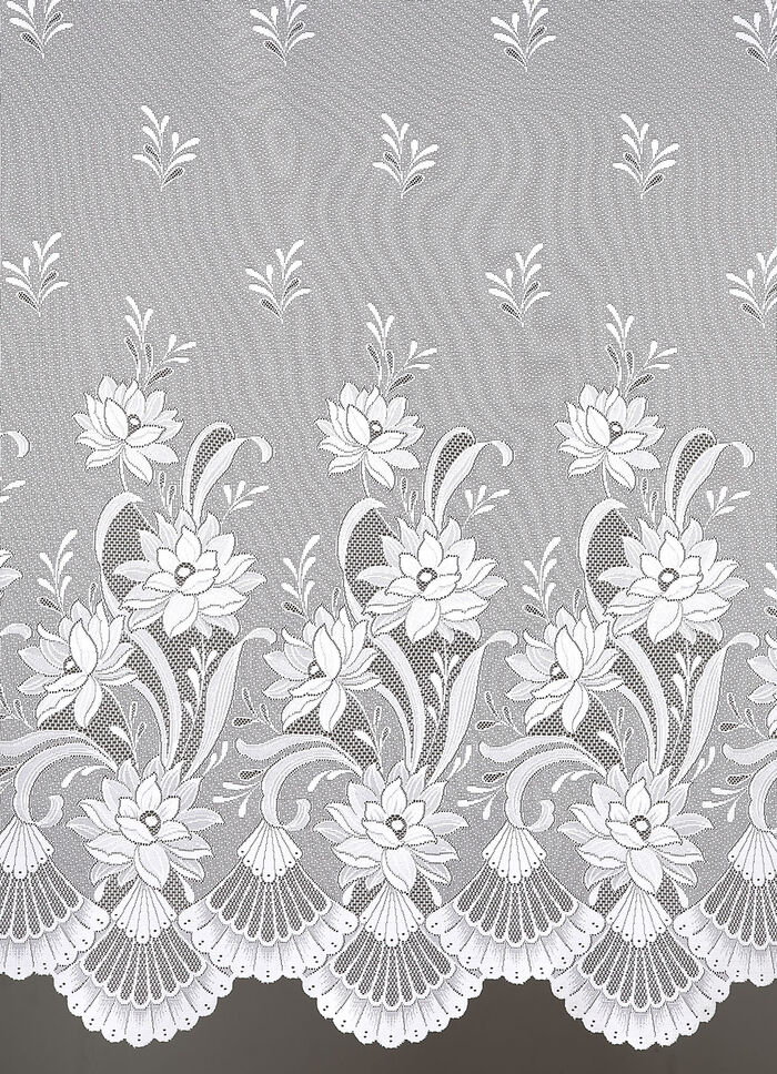 Lang glasgordijn met automatische plooiband 1:3 