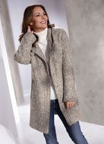 Lange jas met vaste capuchon 