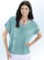 Losvallende trui JADEGROEN