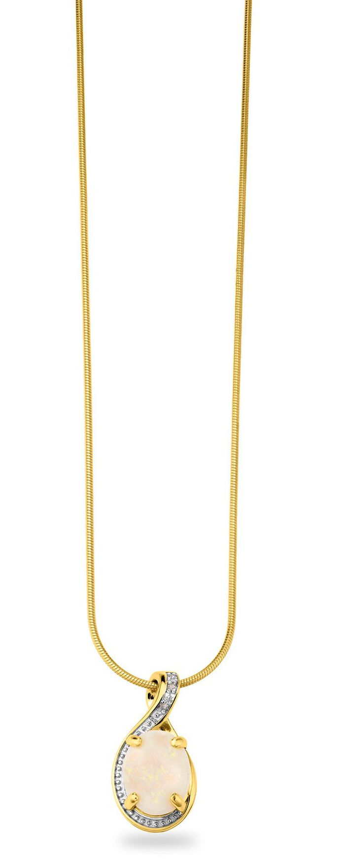 Hanger met echte opaal en diamanten 