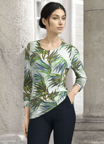 Shirt met all-over print GROEN-BLAUW