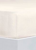 Zachte flanellen hoeslakens van katoen ECRU