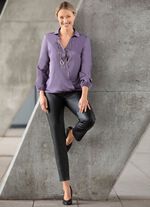 Blouse met drukknoop aan de binnenkant in 2 kleuren PAARS