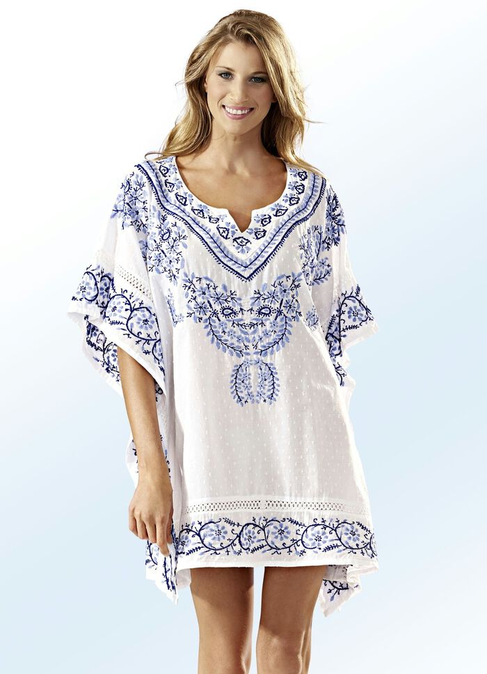 Tuniek van katoen met borduursels 