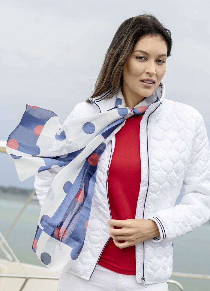 Sjaal met stippenmotief 