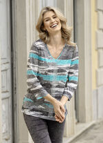 Shirt met zilverkleurige sierplaten 