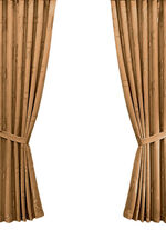 Overgordijnenset met universele railband BRUIN