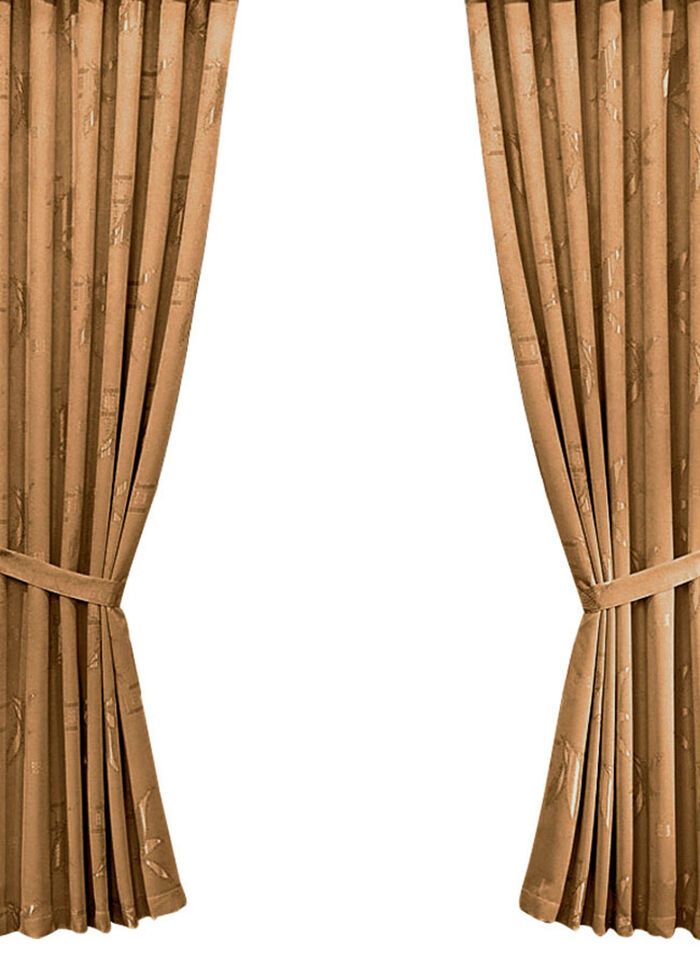 Overgordijnenset met universele railband BRUIN