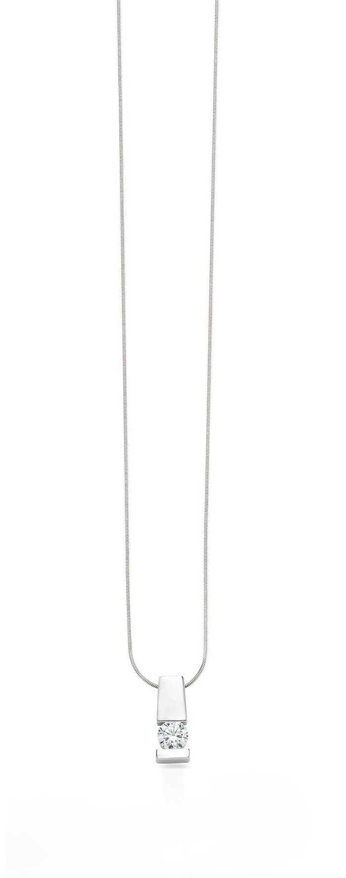 Elegante hanger in witgoud met diamant 