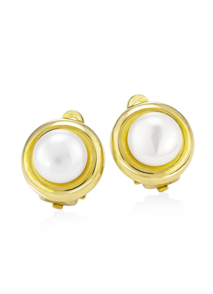 Clipoorbellen met gekweekte zoetwaterparels 