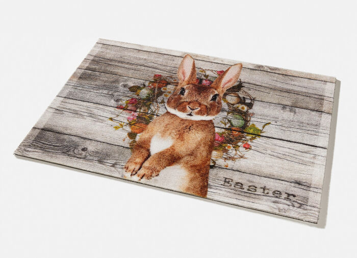 Hoogwaardige deurmat met paashaas 