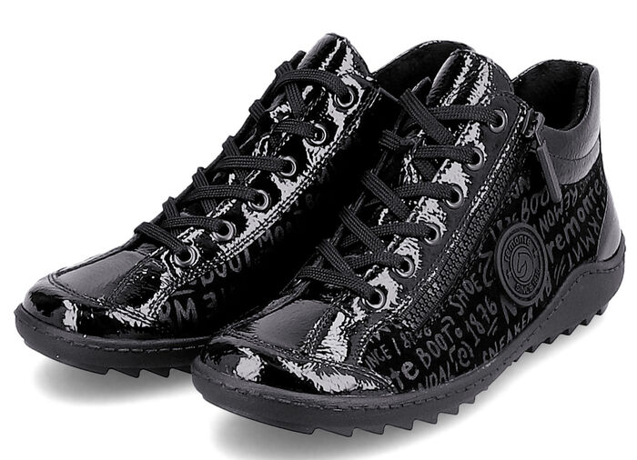 Remonte veterlaarsje gemaakt van crashlak ZWART